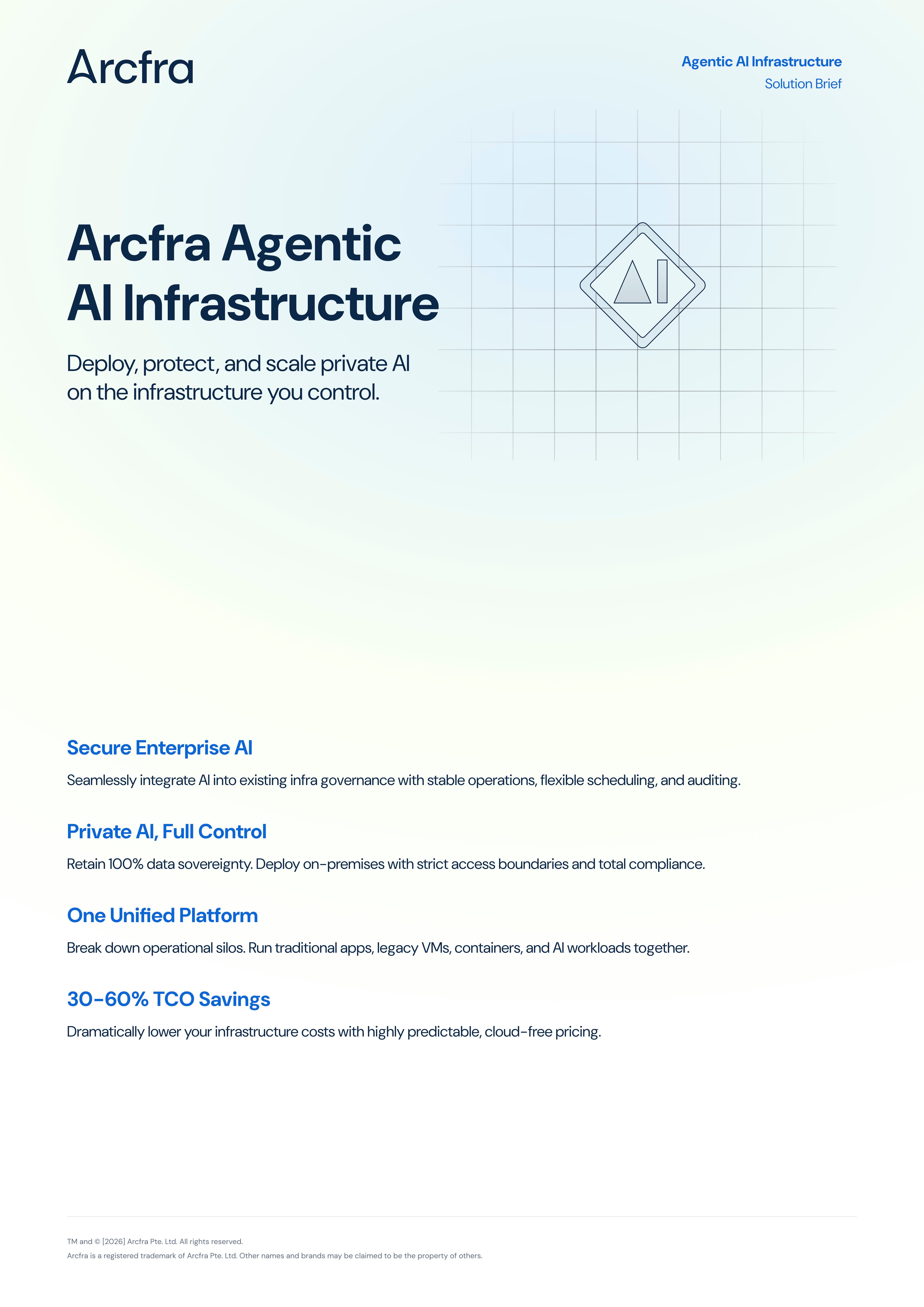 Arcfra Agentic AI Infrastructure Solution Brief